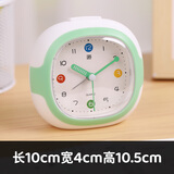 曲彤小闹钟智能2026新款初高中学生专用起床神器幼儿园儿童男女孩迷你静音桌面小型时钟表台式传统闹铃 方款绿色【赠送电池/一年质保】 干电池
