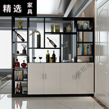 客厅玄关柜酒柜现代简约置物展示柜门厅鞋柜屏风装饰柜间厅隔断柜 黑体白门 加高2门90长*30宽*200高