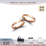 丹尼尔惠灵顿（DanielWellington）dw戒指女男 闪耀星辰情侣戒指素圈时尚对戒 表白生日礼物送女友 玫瑰金一对【码数备注，可刻字】