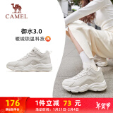 骆驼（CAMEL）加绒保暖女鞋防泼水高帮运动休闲鞋 K23C36L3030 深米 35