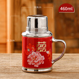 中式复古创意老式怀旧陶瓷稀奇古怪马克杯新婚水杯子家用结婚礼物 不保温【复古马克杯】双喜