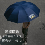 红叶商务折叠伞晴雨伞大号五人雨伞超大雨伞男女黑胶防晒遮阳伞广告伞 藏青色 10骨 伞下直径130cm