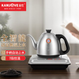 金灶（KAMJOVE）电热水壶自动上水电茶炉 手柄上水烧水泡茶壶 保温一体恒温热水壶 【手柄无尘上水】银色单炉 0.9L