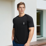 HOTSUIT后秀短袖T恤男运动上衣男士健身透气速干排汗T恤衫t恤秋冬季衣服 矿物黑 L