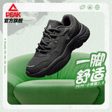 匹克小胖鞋2.0休闲鞋男鞋春季复古增高厚底老爹鞋黑色运动鞋DE610371