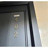 门牌号码牌家用磁吸黄铜数字轻奢创意高级感入户门门牌贴定制装饰 [三天]任选数字[3个]实 7x5cm