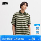 森马POLO衫男夏季宽松短袖上衣时尚经典条纹衣服通勤109324115106