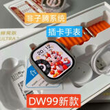 华强北数码dw99华强北插卡电话手表 非子腾系统 全网通可插卡下载软件ultra dw99银色 插卡3+32g真实内存 升级套装:自带+钢带+野经+壳膜