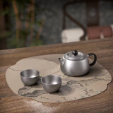 TILIVING(钛立维)纯钛旅行茶具套装便携式功夫茶杯快客杯四件套泡茶壶具 一壶二杯