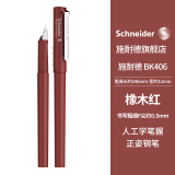 施耐德（Schneider）钢笔学生成人练字笔男女三四年级办公专用签字笔德国进口墨水笔F尖BK406-橡木红161815H