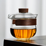 美斯尼 玻璃盖碗泡茶碗茶壶茶杯防烫手抓杯功夫茶具配件 晨茗盖碗 200mL