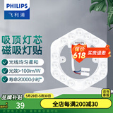 飞利浦LED灯盘磁吸吸顶灯灯芯 替换三基色环形灯管荧光节能圆形蝴蝶灯具 六边形20W白光