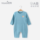 优奇德绒婴儿连体衣服秋冬宝宝保暖内衣秋装无痕无骨缝制a类护肚睡衣