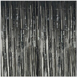 Smile Party2米雨丝帘 满月生日订儿童节甜品台开学教室背景摆台背景装饰 黑色雨丝帘（1米×2米）