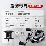 塔酷马P1微物远投水滴轮防炸线双线杯超轻泛用打黑金属路亚渔线轮单买 P6（7速）全陶【改装版】泛用版 左手型