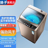 扬子10KG智能风干全自动洗衣机家用 蓝光洗护波轮洗脱一体机 咖啡金色