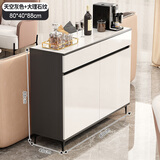 柯诺苏茶水柜餐边柜子储物柜客厅靠墙置物柜轻奢茶柜置物架收纳柜备餐柜 【两门两抽】大理石纹80*40*88