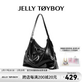 JellyToyboy包包女包JTB漫游包春夏新款小众斜挎单肩包通勤托特包 黑色