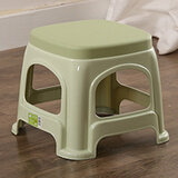 UOSU加厚塑料凳子 防滑带盖家用客厅餐桌凳高凳熟胶凳浴室方凳 北欧绿带盖子(小号坐高22.5cm)