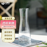 吕姆克玻璃花瓶插花瓶干花鲜花满天星客厅水养花瓶大号束腰透明色5395