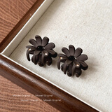 清晨的星星迷你水钻小抓夹女2026新款高端后脑勺半扎发夹子头饰小巧精致发饰 咖色2件