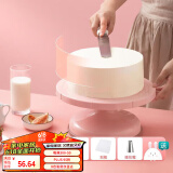 魔幻厨房 烘焙工具烘培模具 蛋糕裱花转盘 全套做蛋糕工具 粉色转台套装