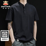 大嘴猴（paul frank）短袖男士Polo衫夏季短袖t恤男休闲潮牌体恤上衣男装 黑色 M