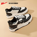 回力官方女鞋子女秋季小白鞋女皮面防水运动鞋女百搭板鞋女增高休闲鞋 熊猫黑白-【潮流百搭】 37