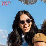 OLIVIO&CO女士墨镜防紫外线【成人亲子款】偏光防晒时尚款太阳眼镜 珊瑚紫【成人】椭圆全色