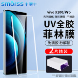 Smorss【2片】适用vivo X100/x100pro手机膜 uv光固陶瓷菲林膜晶钻X100pro钢化软膜无黑边【微晶全胶膜】