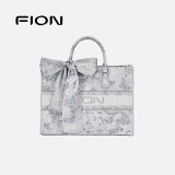 菲安妮（FION）油画托特包包女包设计师联名大容量轻奢手提包 520情人节礼物