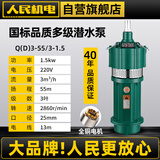科创人民水泵多级潜水泵小老鼠高扬程大流量家用220V上海抽井水农用灌溉380V