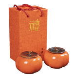 【95成新】龙寅 茶叶罐密封罐陶瓷茶具事事如意结婚喜庆摆件创意茶叶罐礼盒装