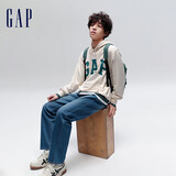 GAP男女装春秋LOGO美式复古连帽法式圈织软卫衣892186 米黄色 175/96A(L)亚洲尺码