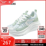 斯凯奇（Skechers）糕糕鞋女鞋夏季厚底增高休闲鞋蕾丝透气户外运动鞋松糕鞋117520