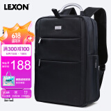 乐上（LEXON）商务电脑包14英寸通勤双肩包防泼水书包苹果笔记本背包男蓝黑