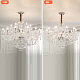梵帝卡罗欧式水晶灯法式客厅别墅洋房灯具餐厅灯酒店婚庆蜡烛水晶灯婚房灯 套餐4-两厅推荐