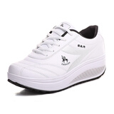 速达美2025春夏新款韩版摇摇鞋女运动休闲鞋子增高厚底皮面防水休闲单鞋 840白色 39