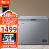 奥马(Homa)200升家用商用冰柜 一级能效 -30℃深冷速冻 卧式冷藏冷冻变温柜 云母灰 BC/BD-200H