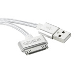 尘土 适用于苹果4s数据线 苹果iphone4/ipad1/2/3/touch4宽口手机充电器线 苹果16/15充电线平板电源线 苹果4/4S iPad1/2/3宽口通用 25CM