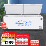 冰山雪冰柜商用家用卧式冷柜大容量冷冻展示柜商用冷冻柜大容量冷柜商用冷柜 728单温智控1.73米