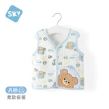 舒贝怡儿童背心新春秋款婴儿衣服马甲男女宝宝马甲坎肩上衣73