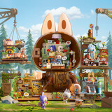 POP MART THE MONSTERS森林秘密基地系列拼搭积木Labubu拉布布 套装(含五款)
