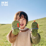 Kocotreekk树儿童手套保暖翻盖小学生写字五指手套软糯防寒