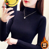 AEMAPE加绒加厚半高领毛衣打底衫长袖2025春秋冬季紧身针织衫女 MX-7201L_黑色 加绒 M _（105-117斤）