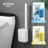 ecoco意可可一次性马桶刷挂壁式马桶刷子无死角洗厕所可换刷头卫生间厕所刷 标准灰【海洋味*8+柠檬味*8】