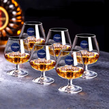 乐美雅 无铅玻璃矮脚大肚洋酒杯子干邑白兰地酒杯马爹利杯 6只装130ml