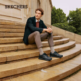 斯凯奇（Skechers）男鞋夏季商务休闲皮鞋流行正装鞋软底缓震舒皮鞋77156 黑色/BLK 42