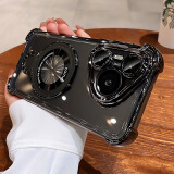 巴蒂尼 磁吸支架适用华为Pura70手机壳新款p70系列透明高级感p70pro+镜头全包气囊防摔 【深空黑】带镜头膜*气囊防摔*高透不黄 华为Pura 70 Pro