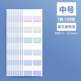 思进（SIJIN） 莫兰迪色便利贴索引标签贴纸可撕防水指示荧光标记贴少女心做笔记号记事创意笔记便签本 莫兰迪/（120枚）中号1包